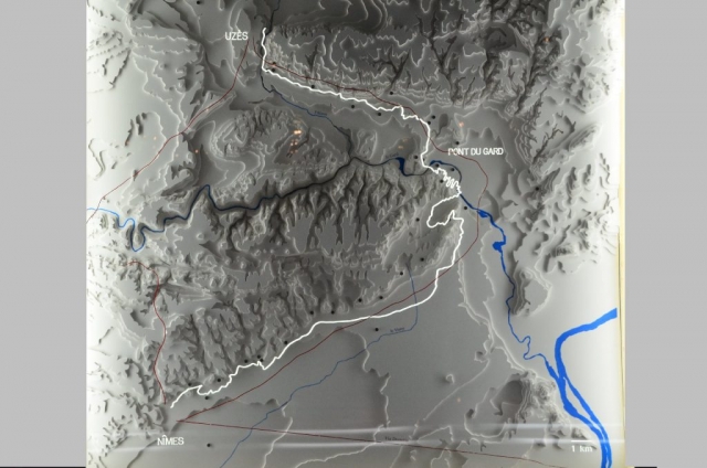 Akvæduktens rute fra Uzès til Nimes